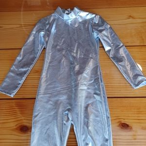 Silver Mock Neck Bodysuit